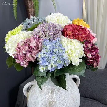 SunMade Nou Long Branch Hortensie Matase Flori Artificiale pentru Petrecerea de Nunta de Decorare Camera de zi Accessaries Home Decor de Toamna