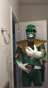 Verde Kyoryu Sentai Cosplay Costum de Imprimare 3D Kyoryu Sentai Zyuranger Ranger Costume Cosplay Verde Rangers Zentai Doar Body