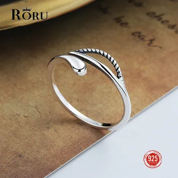 RORU S925 Argint Neregulate Geometrice Simple Inel Design Creativ Moda Versatil Arătător Ring pentru Om Femeile