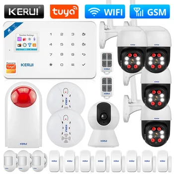 KERUI W181 Tuya WIFI Inteligent GSM Sistem de Alarma de Securitate Funcționează Cu Alexa Acasă Detector de Mișcare Ușă Senzor de Geam Camera IP