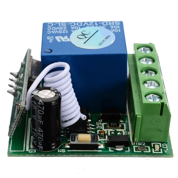 10A 1 Canal 433HZ Control de la Distanță Receptor RF Wireless Comutatorului Releului DC12V Pentru DIY Circuite Integrate Parte MAYITR