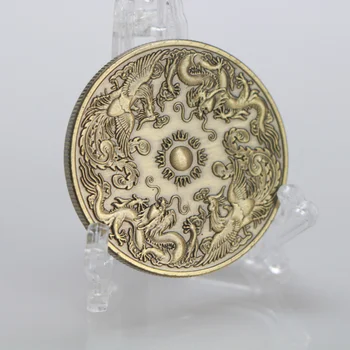 Stil chinezesc Dragon și Phoenix Monedă Comemorativă Cadouri Artizanat Colecția de Decorațiuni interioare