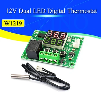 W1219 DC 12V Dual LED, Termostat Digital Controler de Temperatura Regulator de temperatură Comutator de Control NTC 10K Modul Senzor
