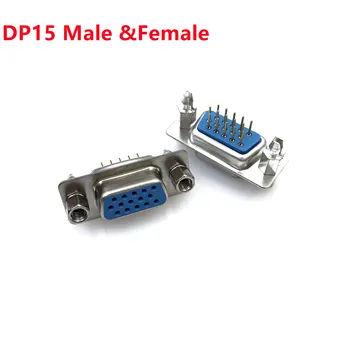 10buc DP15 3Rows Masculin/Feminin Albastru Direct Pin DB15 D-sub PCB Montare Port Serial RS232 Conector de port COM Soclu Cu Șurub Nuci