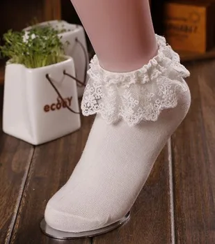1pair/lot la moda Drăguț Minunat Moda Femei Vintage din Dantela de bumbac Glezna Șosete Doamna Prințesă șosete scurte