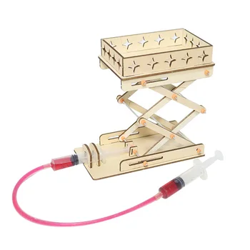 DIY Lift Hidraulic Masa Model Kit Electric de Lemn Experimente științifice Jucarii pentru Copii de Învățământ Manual a Asambla Jucării