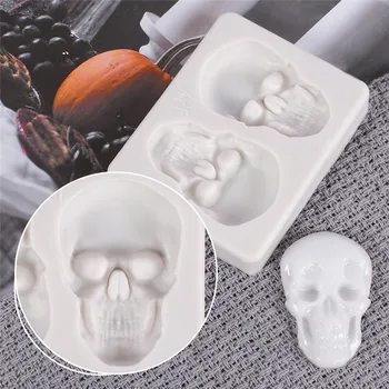Forma craniului Tort de Silicon Matrite de Halloween Manual DIY Fondant Decor Tort de Mucegai Zahăr Ambarcațiunile de Ciocolata Matrite Bucătărie Instrumente de Copt