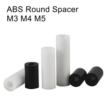 ABS Spacer Rotunde de Culoare Alb și Negru Culoare Impas PCB pilon stud M3 M4 M5