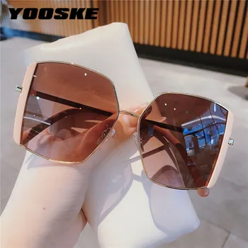 YOOSKE Clasic Gradient ochelari de Soare Barbati Femei Vintage de Conducere Ochelari de Soare Doamnelor Pătrat la Modă Ochelari Cadru Mare Nuante
