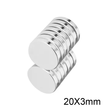 5~70pcs 20x3 Foaie de Magnet de Neodim 20mmx3mm Rundă Puternic Magneții NdFeB 20x3mm pământuri Rare Magnet Disc magnet puternic 20*3 mm