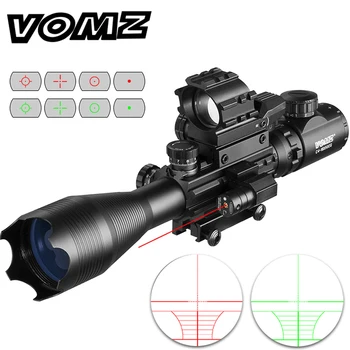 VOMZ 4-16x50 de EXEMPLU Tactice Optice Pușcă domeniul de Aplicare Holografic 4 Vedere Reflex Red Dot Cu Laser Combo de Vânătoare, Arme cu Aer comprimat