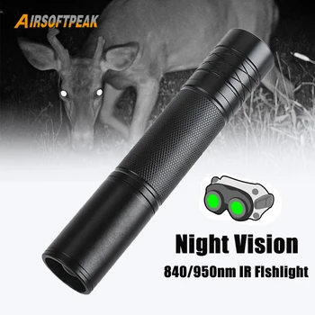 850nm/940nm LED-uri Infraroșu Lanterna cu Zoom Iluminator IR de Vânătoare Viziune de Noapte, Lanterna Linterna Tactice arma Arma de Lumini
