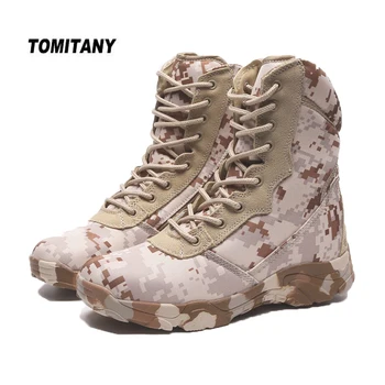 Pantofi pentru bărbați Bocanci Militari de Camuflaj Combat Boot Glezna Securitatea muncii Cizme de Vânătoare de Bărbați Stil Armată Bocanci Militari Alpinism Pantofi