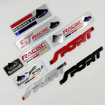 Auto Styling Accesorii Emblema, Insigna Decal Autocolant Auto ST Racing Motorsport Pentru FORD Focus 2 Focus 3 FIESTA Kuga, FUSION, Mondeo