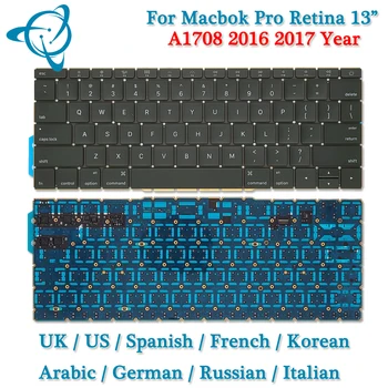 Original Nou A1708 NE-a UNIT Rusia franceză Spania germană engleză Tastatură Pentru Macbook Pro 13.3