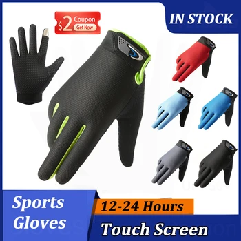 Anti-alunecare de Pescuit Mănuși de Protecție solară Mănuși de Sport Respirabil, Anti-UV Ciclism Funcționare Mănuși Bărbați Femei Touch Ecran Manusi
