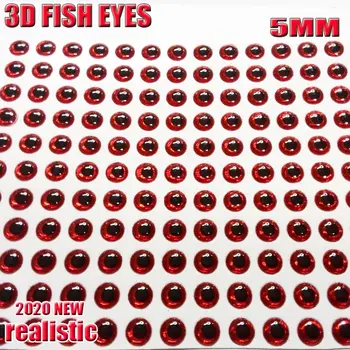 2022 3D de pescuit nada ochii 5mm rosu 5000pcs+ argint 5000pcs +4.5 mm 2500 red +2500 silver total 15000pcs