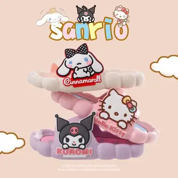 Sanrio Hello Kitty Kuromi Mea Melodie Papuci Fete Drăguț Cinnamoroll De Vară De Desene Animate Drăguț Non-Alunecare De Baie, Sandale