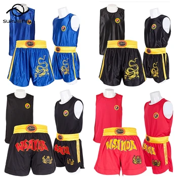 Muay Thai Shorts MMA Tricou kung fu Wushu Îmbrăcăminte de Arte Marțiale Sanda Rashguard Box Pantaloni Barbati Femei Copii de Performanță Costum