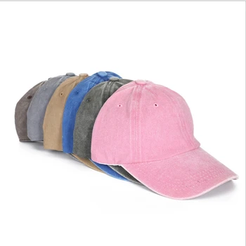 Moda Apă De Spălare Reglabil Tata Pălărie De Culoare Solidă Umbrire Vintage Barbati Mișcare Hip-Hop În Aer Liber Șapcă De Baseball Capac