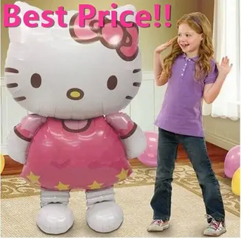 1 BUC 116X65CM păpușă Hello Kitty Petrecerea de Nunta Decoratiuni Consumabile Copil de Dus Folie de Aluminiu Baloane, jucării pentru copii