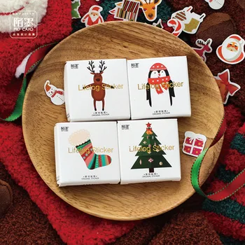 50 buc/set Kawaii Surprins Crăciun Fericit Autocolante Decorative Scrapbooking Diy Jurnalul de Papetărie Autocolant Estetice Cadouri
