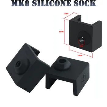 MK8 Silicon Ciorap de Upgrade Pentru a Acoperi Bloc de Aluminiu MK7/MK8 Silicon Caz Maneca Utilizare Imprimantă 3D Ender 3 CR10S Hotend Încălzire