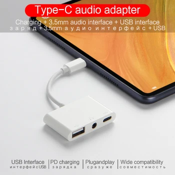 USB-C to USB de încărcare de 3,5 mm AUX Casti Adaptor Pentru Samsung Galaxy Tab S7 11 Plus 12.4