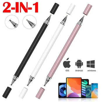 2 In 1 Universal Stylus Pen pentru Tableta Mobil Android și IOS Telefoane Apple IPad Comprimat Desen Ecran Capacitiv Notă Creion Tactil