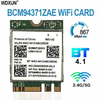 Placa Wireless de la Broadcom BCM94371ZAE BCM4371 802.11 AC unitati solid state WiFi, Bluetooth 4.1, Dual Band 867Mbps SPS 849916-001