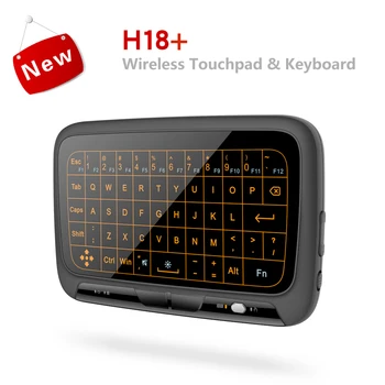 H18 Air Mouse Mini Tastatura Wireless cu Mouse-ul pe Ecran Complet Tactil de 2.4 GHz Tastatura Touchpad-ul cu Funcția de Iluminare din spate pentru PC, Laptop, TV