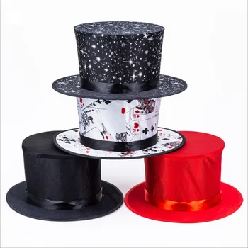 Magic Pliere Primăvară Pălărie Magie Trucuri Obiect Care Apar/Dispar Pălărie De Aproape De Scena, Iluzii Trucuri Recuzită Magician Pălărie De Top