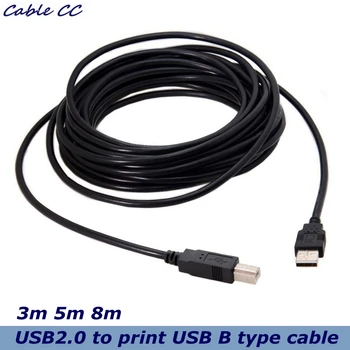 USB 2.0 imprimare cablu USB de Tip a la B tata-tata cablu de imprimantă pentru Canon Epson HP ZJiang imprimantă de etichete DAC scanner cablu 3m