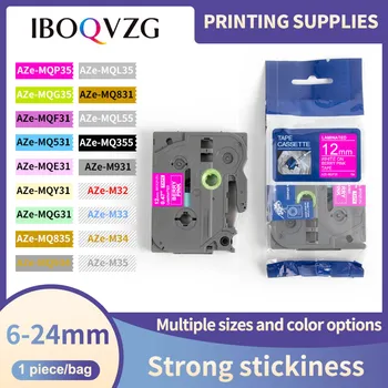 IBOQVZG TZe-231 TZe-241 Compatibil pentru Brother Imprimantă de Etichete Label Bandă Tze-231 9/12/18mm Negru pe Alb TZ TZe231 221 Laminat