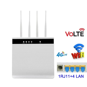 4G Hotspot Wifi 300Mbps RJ45 RJ11 VoLTE WAN LAN Modem de Bandă largă Wireless Slot pentru Card Sim de Voce Apel Router