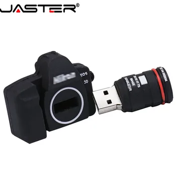 JASTER Creative Desene animate Negru aparat de Fotografiat USB Flash Drive 2.0 64GB 32GB Pendrive 16GB 8GB Pendrive 128GB Fotografie Cadou de Afaceri