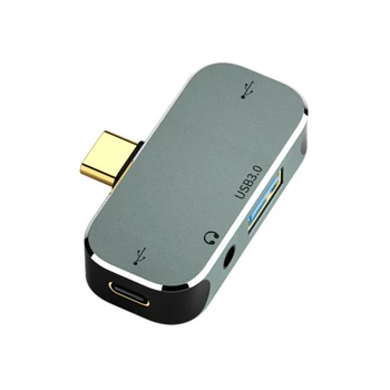 USB 3.0 2.0 3.5 mm Jack Tip C HUB Multi Splitter 4 Porturi Expander pentru Telefon 40JB