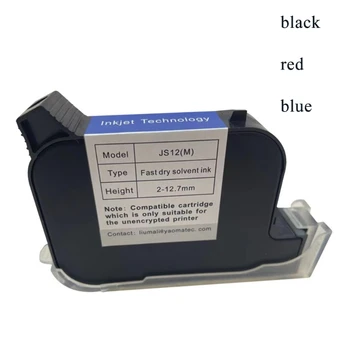 Eco Solvent Cartuș de Cerneală JS12M Termice Portabile Printer Cartuș de Cerneală 600DPI Portabil 12,7 mm Inkjet Inkjet Coder
