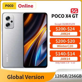 Noi POCO X4 GT Versiune Globală de Telefoane Mobile NFC Dimensity 8100 67W Turbo Charge 144Hz DynamicSwitch DotDisplay 64MP Cameră Triplă