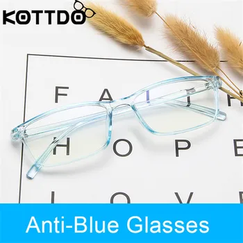 KOTTDO 2019 Moda Anti-albastru Rama de Ochelari Retro ochelari de Citit Albastru Transparent Ochelari Ultra Light Calculator Ochelari de protecție Ochelari
