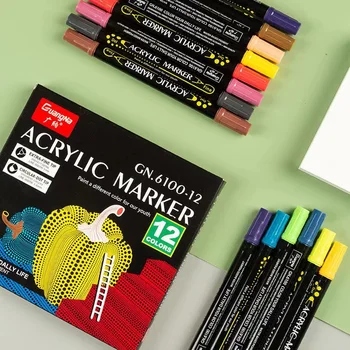 36-Culoare cu două Capete Pastelate, Vopsea pe bază de Acril Marker Ultra-Fine peniță Art Elevii DIY de Mână Cont Decorative, accesorii pentru Desen