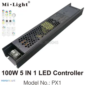 MiLight 100W 5 IN 1 Controler cu LED-uri PX1 Built-in de Alimentare 2.4 G RF/WIFI APLICAȚIE de Control pentru 24V DIM CCT RGB RGBW RGB+CCT Benzi cu LED-uri