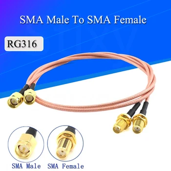 RG316 Cablu SMA tată Să-SMA Female Piuliță Peretele de Prelungire Coaxial Jumper Coadă
