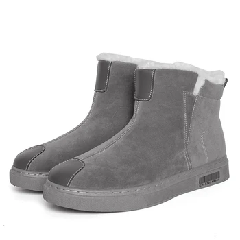 Cizme de zapada pentru Bărbați 2022 Noi Gros de Catifea în aer liber, Moda Iarna Cald Și Confortabil Cizme Scurte din Bumbac Pantofi pentru Bărbați Pantofi de Bumbac