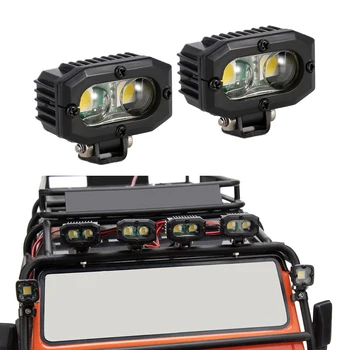 2/4buc Auto cu LED-uri Luminoase Lumini Faruri lumina Reflectoarelor Mașină de Jucărie pentru 1/10 RC Crawler Axial SCX10 90046 Wraith Capra Redcat Gen8 VS4-10