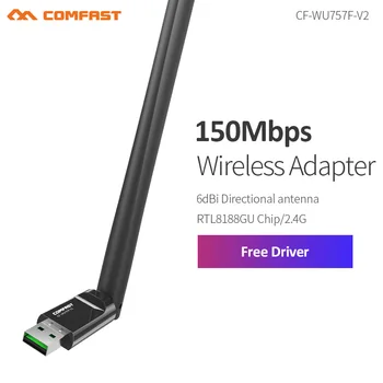 COMFAST Free driver usb wifi wireless PC card de rețea 150Mbps Mini adaptor wifi cu 6dBi antena WPS o cheie de criptare