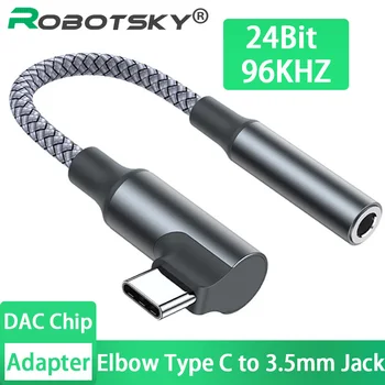Cot USB de Tip C pentru Jack de 3,5 mm DAC Chip de Căști, Adaptor USB de C la 3,5 Aux Cablu pentru PC, Macbook Pro Samsung Xiaomi Converter
