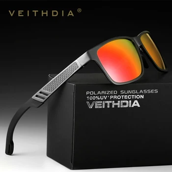 VEITHDIA Designer de Brand pentru Bărbați ochelari de Soare Polarizati Oglinda UV400 Lentile de Sport în aer liber, Pescuit Ochelari de Soare de Aluminiu de sex Masculin Eyewears
