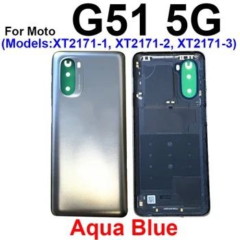Pentru Motorola Moto G22 G51 5G Spate Baterie Usa de Locuințe Sticla Capac Spate Baterie Caz Capacul Carcasei Piese