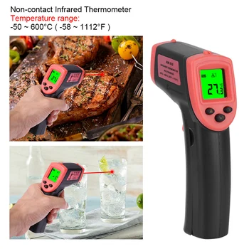 Laser IR Arma Temperatura de Termoviziune Digital Termometru cu Infraroșu Metru LCD Display Non-Contact -50~600 ° c
